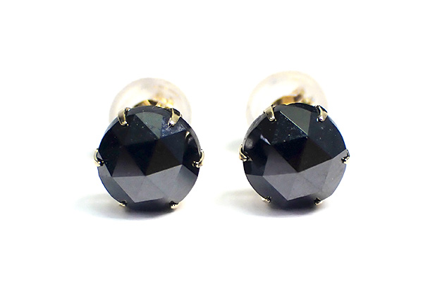 K18YGブラックダイヤピアス計1.00ct♡ブラックダイヤモンド特Aランク