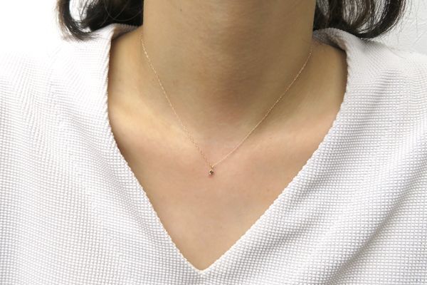 オトクダイヤモンドのネック一覧ひと粒ダイヤ  ネックレス K18 0.71ct