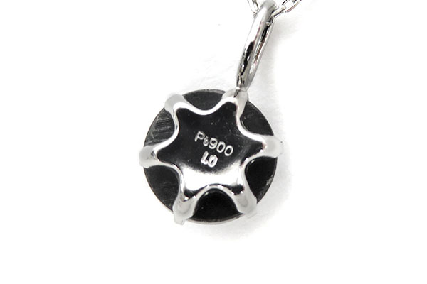 Pt900(プラチナ)ブラックダイヤモンド1.00ctネックレス ブラックダイヤモンド一粒ネックレス