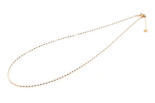 K18PG（18金ピンクゴールド）ファンタジア 　ペタルチェーン　スライド付き全長約45cm